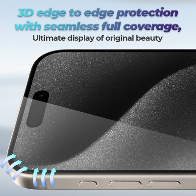 محافظ صفحه نمایش گلس آیفون 17 پرو مکس و 16 پرو مکس ضد انعکاس نور بلوئو AR iPhone 17 Pro Max /16 Pro Max