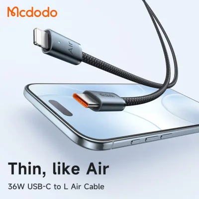 کابل تبدیل تایپ سی به لایتنینگ 36 وات مک دودو مدل Mcdodo Lightning 36W CA-7782 / CA-7783 طول 1.8 متر