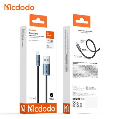کابل شارژ آیفون لایتنینگ 3 آمپر مک دودو مدل Mcdodo 3A CA-1220 / CA-1221 طول 1.2 متر