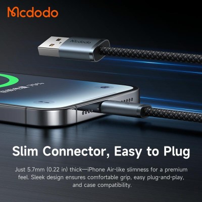 کابل تبدیل USB به لایتنینگ مک دودو مدل Mcdodo Lightning 3A CA-1222 / CA-1223 طول 1.8 متر