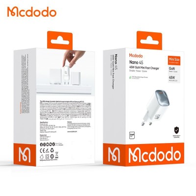 شارژر 45 وات سوپر فست شارژ 2.0 مک دودو Mcdodo 45W GaN Mini CH-443