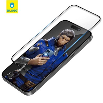 محافظ صفحه نمایش گلس آیفون 18 پرو و آیفون 17 پرو و 16 پرو و 17 نرمال ایربگ دار سه بعدی بلوئو 3D iPhone 18 Pro/17/17 Pro/16 Pro