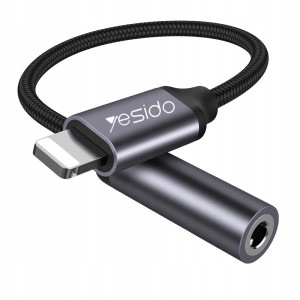 مبدل Aux به لایتنینگ یسیدو مدل YESIDO YAU21 طول 5.5 سانتی متر