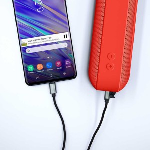مبدل Aux نرگی به تایپسی پاورولوژی مدل Braided P12CAUGY طول 1.2 متر