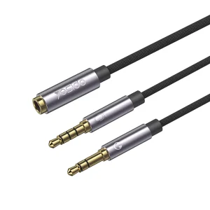 کابل تبدیل 2 به 1 جک 3.5 میلیمتری هدفون یسیدو مدل YAU29