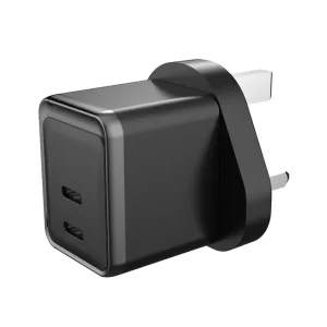 شارژر 2 پورت 35 وات پاورولوژی مدل  2Output Super-Compact USB-C PD GaN PWCUQ012 با کابل