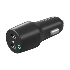 شارژر فندکی 2 پورت تایپ‌سی  55 وات پاورولوژی مدل 55W Ultra-Quick Car Charger Dual USB-C