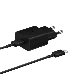 شارژر 15 وات اصلی سامسونگ Samsung 15W PD USB-C Adapter EP-T1510 با کابل تایپ‌سی (اورجینال)