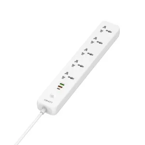 چندراهی برق و شارژر 5 سوکت، 1 عدد تایپ‌سی، 2 عدد یو اس بی الدینیو مدل LDNIO SC5319 2500W