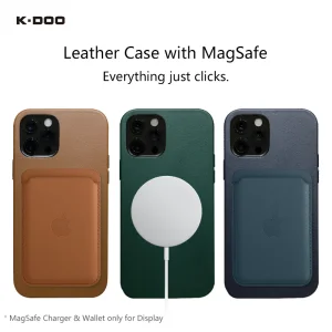 کاور چرمی مگسیف کیدوو مدل K.DOO MAG NOBLE مناسب آیفون 14 پرومکس اپل (iPhone 14 Pro Max)