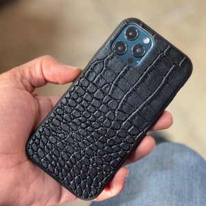 کاور چرم طرح کروکُدیل مدل مات مناسب آیفون 11 پرومکس اپل (iPhone 11 Pro Max)