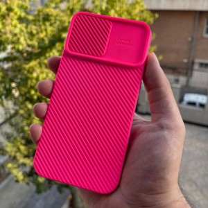 کاورسیلیکونی محافظ لنزدار کشویی مدل کبریتی مناسب آیفون 12 پرومکس اپل iPhone 12 Pro Max