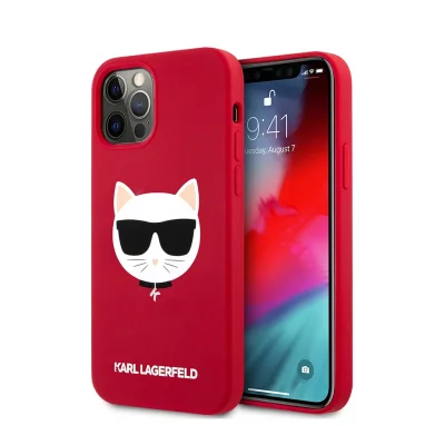 کاور سلیکونی کارل لاگرفلد مدل RED CHOUPETTE مناسب آیفون 12 پرومکس اپل iPhone 12 Pro Max