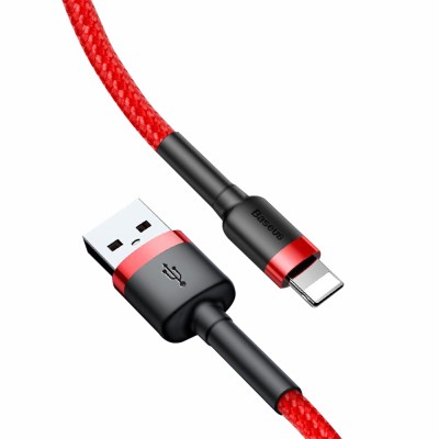 کابل یو اس بی به لایتنینگ 2.4 آمپر بیسوس مدل Baseus Cafule CALKLF طول 0.5 متر