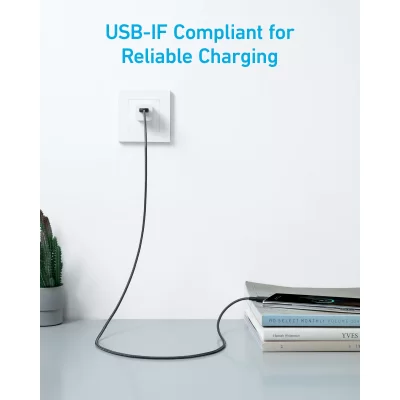 کابل USB به تایپ سی کنفی انکر مدل Anker 322 Braided A81H5 طول 0.9 متر