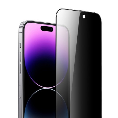 گلس محافظ صفحه پرایوسی آیفون 15 پرو گرین Green iPhone 15 Pro 9H Steve Privacy HD Full Glass