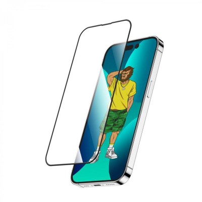 گلس محافظ صفحه شفاف آیفون 14 پرو گرین Green iPhone 14 Pro Silicone Plus Clear HD Full Glass