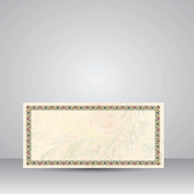 کاغذ ابر و باد تذهیب دار، 35*16 cm، کد 932 (بسته 50 عددی)