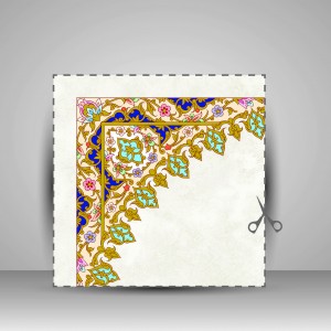 کاغذ تذهیب دار چاپی کد 686، 35*16 cm (بسته 10 عددی)