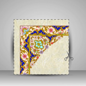 کاغذ تذهیب دار چاپی کد 685، 35*16 cm (بسته 10 عددی)