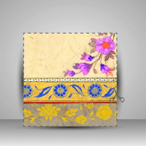 کاغذ چلیپای چاپی تذهیب دار کد 688، سایز 35*25 cm (بسته 50 عددی)