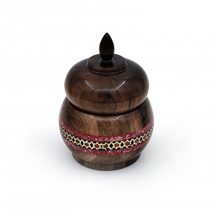 دوات نفیس چوب گردو خاتم  (پر پن) کد 1-10308