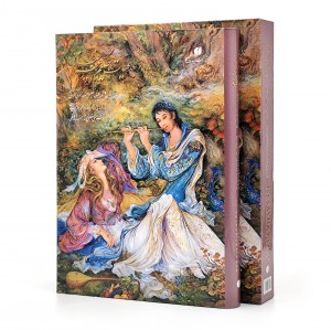 رباعیات خیام وزیری گلاسه با قاب(خط استاد امیر احمد فلسفی)  (انتشارات یساولی)