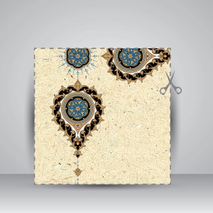 کاغذ تذهیب دار چاپی کد 937، 35*16 cm (بسته 10 عددی)