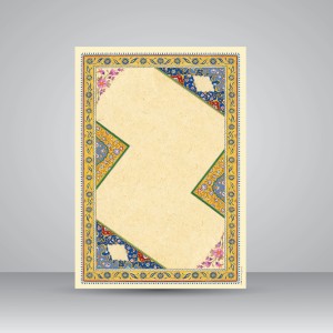 کاغذ چلیپا چاپی تذهیب دار کد 710، سایز 42*30 cm (بسته 50 عددی)