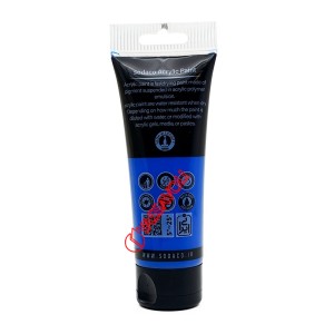 رنگ اکریلیک تیوپ ساده 75 میل آبی سیان برند سوداکو کد 08392