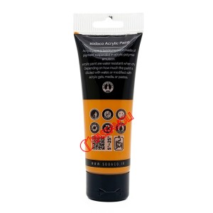 رنگ اکریلیک تیوپ ساده 75 میل خردلی برند سوداکو کد 08344