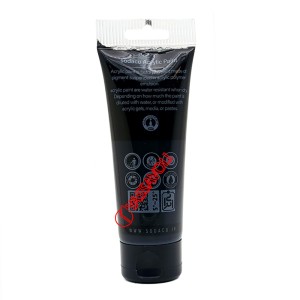 رنگ اکریلیک تیوپ ساده 75 میل مشکی برند سوداکو کد 08324