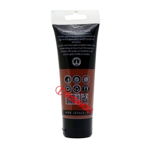 رنگ اکریلیک تیوپ ساده 75 میل قهوه ای برند سوداکو کد 08339