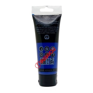 رنگ اکریلیک تیوپ ساده 75 میل آبی برند سوداکو کد 08321