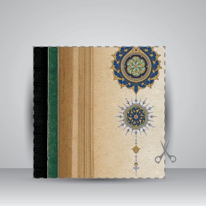 کاغذ تذهیب دار چاپی، کد 903، سایز 50*35 cm (بسته 10 عددی)