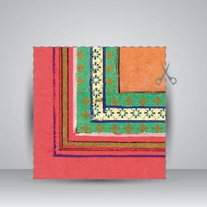 کاغذ تذهیب دار چاپی کد 908، سایز 50*35 cm (بسته 10 عددی)