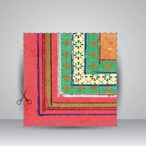 کاغذ تذهیب دار چاپی کد 914، سایز 70*33 cm (بسته 10 عددی)