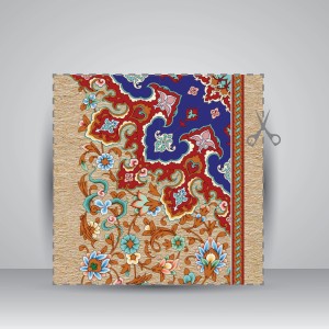 کاغذ تذهیب ابر و باد دار کد 911، سایز 70*33 cm (بسته 10 عددی)