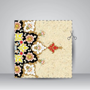 کاغذ تذهیب دار چاپی کد 946، سایز 70*50 cm (بسته 30 عددی)