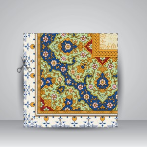 کاغذ تذهیب دار چاپی کد 954، سایز 70*50 cm (بسته 30 عددی)