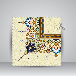 کاغذ تذهیب دار چاپی کد 956، سایز 50*35 cm (بسته 10 عددی)