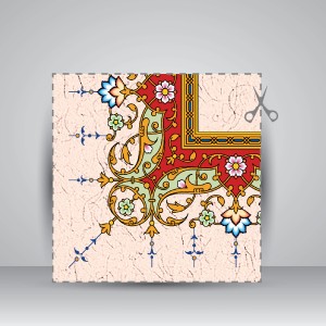 کاغذ تذهیب دار چاپی کد 959، سایز 50*35 cm (بسته 10 عددی)