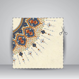 کاغذ تذهیب دار چاپی کد 969، سایز 70*17 cm (بسته 10 عددی)