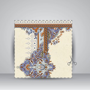 کاغذ تذهیب دار چاپی کد 970، سایز 70*17 cm (بسته 10 عددی)