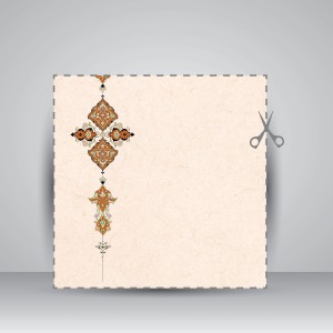 کاغذ تذهیب دار چاپی کد 971، سایز 70*17 cm (بسته 10 عددی)