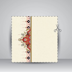 کاغذ تذهیب دار چاپی کد 972، سایز 70*17 cm (بسته 10 عددی)