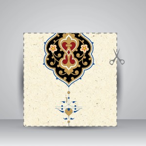 کاغذ تذهیب دار چاپی کد 977، سایز 70*50 cm (بسته 30 عددی)