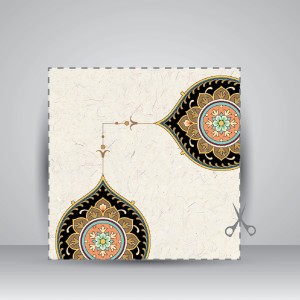 کاغذ تذهیب دار چاپی کد 978، سایز 70*50 cm (بسته 30 عددی)