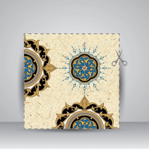 کاغذ تذهیب دار چاپی کد 979، سایز 70*50 cm (بسته 30 عددی)