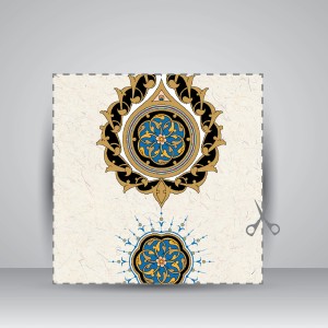 کاغذ تذهیب دار چاپی کد 980، سایز 70*50 cm (بسته 30 عددی)